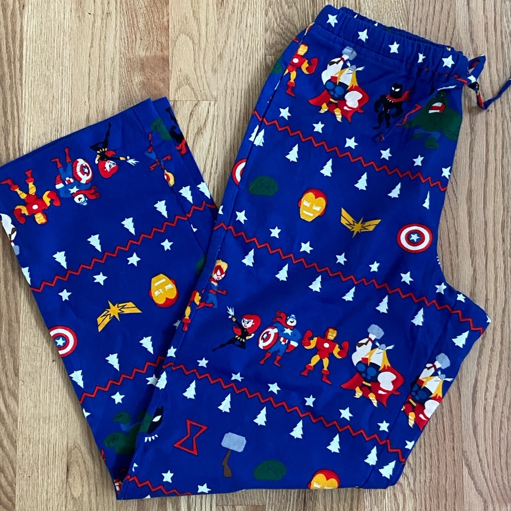 Hanna Andersson Marvel Holiday Avengers Flannel PJ Pant